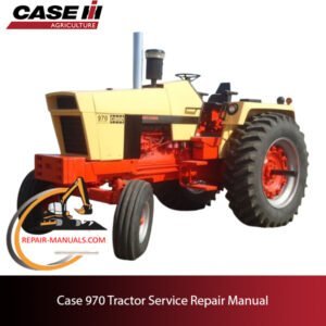 Case 970 Tractor service manual cover, displaying the tractor and title for repair and maintenance instructions