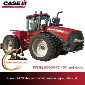 Service manual for Case IH 470 Steiger Tractor, highlighting repair techniques and essential maintenance information