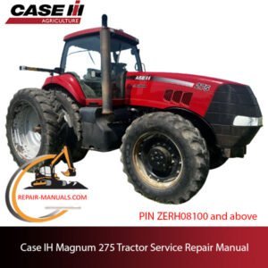 Service manual for Case IH Magnum 275 tractor, displaying technical details and repair guidelines for maintenance