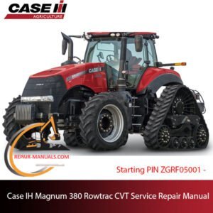 Case IH Magnum 380 Rowtrac CVT Tractor service repair manual, showcasing detailed diagrams and maintenance instructions
