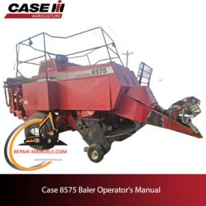 Operator's Manual for Case 8575 Baler, detailing usage, maintenance, and safety instructions for optimal performance