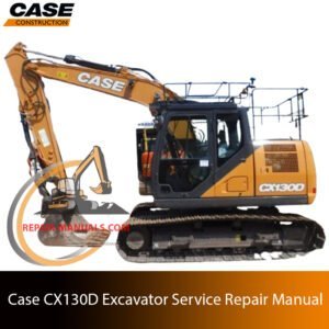 Service repair manual for Case CX130D Excavator, showcasing diagrams and guidelines for effective machine maintenance and repairs