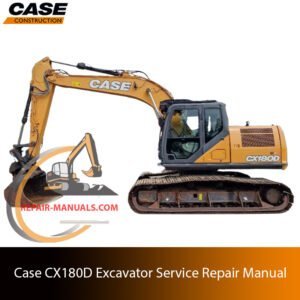 Service repair manual for case cx180D Excavator, showcasing diagrams and guidelines for effective machine maintenance and repairs