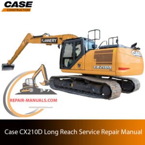 Service repair manual for case cx210d long reach, showcasing diagrams and guidelines for effective machine maintenance and repairs