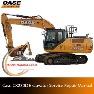 Service repair manual for case cx230d Excavator, showcasing diagrams and guidelines for effective machine maintenance and repairs