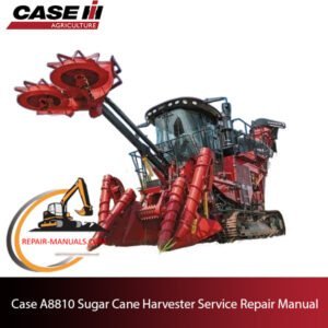 Case A8810 Sugar Cane Harvester service repair manual, showcasing detailed diagrams and maintenance instructions