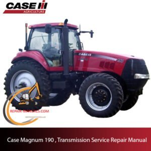 Case Magnum 190 tractor transmission service repair manual, displaying essential maintenance guidelines and parts information