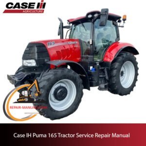 Service manual for Case IH Puma 165 tractor, displaying repair procedures and illustrations for effective maintenance