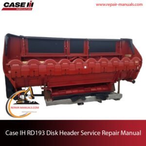 Case IH RD193 Disk Header Service Repair Manual, showcasing diagrams and repair guidelines for maintenance and troubleshooting