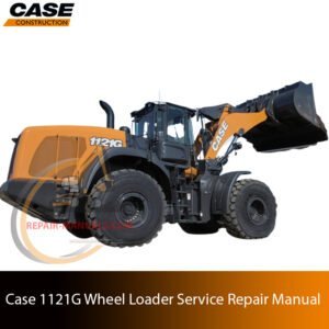 Service repair manual cover for Case 1021G Wheel Loader, featuring technical illustrations, detailed repair and maintenance instructions