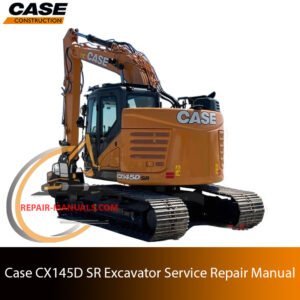 Service repair manual for case cx145d sr excavator, showcasing diagrams and guidelines for effective machine maintenance and repairs