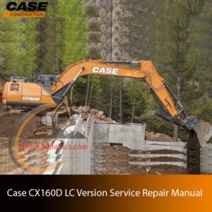 Service repair manual for Case CX160D Excavator, showcasing diagrams and guidelines for effective machine maintenance and repairs