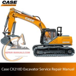 Service repair manual for Case CX210D Excavator, showcasing diagrams and guidelines for effective machine maintenance and repairs
