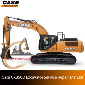 Service repair manual for Case CX350D Excavator, showcasing diagrams and guidelines for effective machine maintenance and repairs