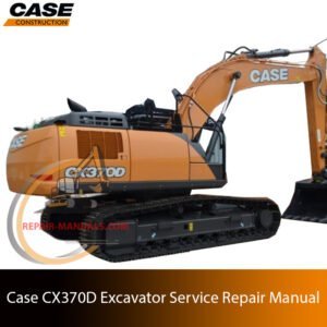 Service repair manual for Case CX370D Excavator, showcasing diagrams and guidelines for effective machine maintenance and repairs