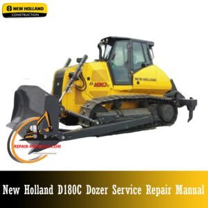 Service Repair Manual for New Holland D180C Dozer, showcasing detailed diagrams and maintenance instructions