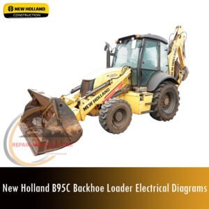 Electrical diagrams for the New Holland B95C Backhoe Loader, detailing wiring and component connections