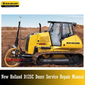 Service Repair Manual for New Holland D125C Dozer, showcasing detailed diagrams and maintenance instructions
