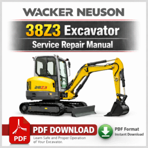 Service Repair Manual for Wacker Neuson 38z3 Excavator, showcasing detailed diagrams and maintenance instructions