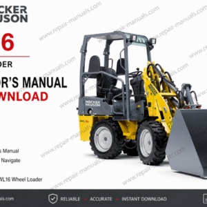 Wacker Neuson WL16 Wheel Loader manual cover