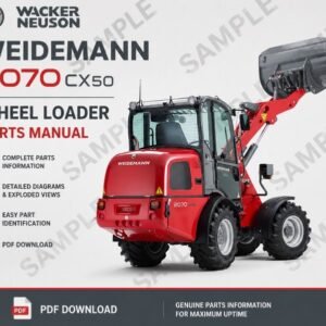 Parts manual for Weidemann 2070 CX50 Wheel Loader