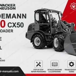 Service repair manual cover for Wacker Neuson Weidemann 2070 CX50 Wheel Loader