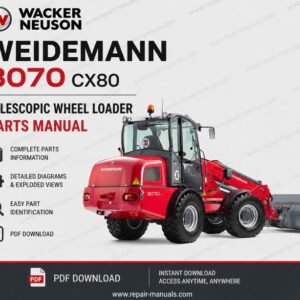 Wacker Neuson Weidemann 3070 CX80 telescopic wheel loader parts manual