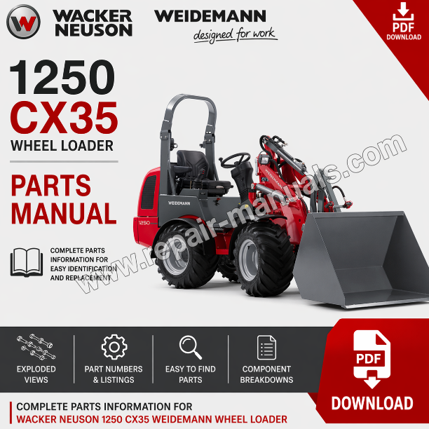 Wacker Neuson 1250 CX35 Weidemann Wheel Loader parts manual