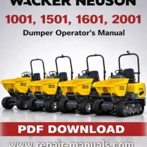 Operator's Manual for Wacker Neuson Dumpers 1001