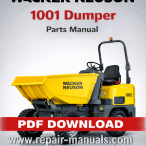 Wacker Neuson 1001 Dumper Parts Manual