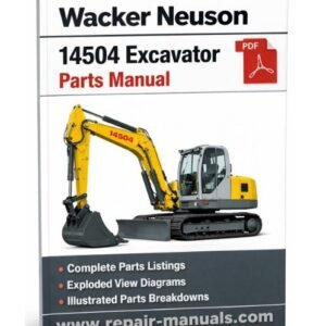 Wacker Neuson 14504 Excavator Parts Manual