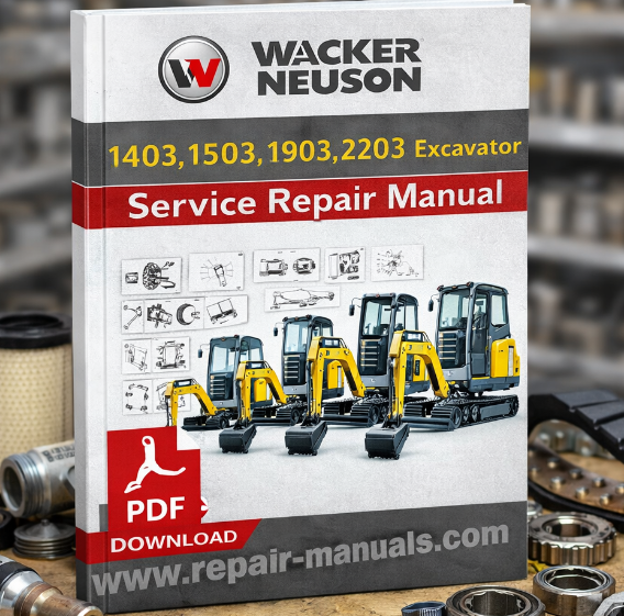 Wacker Neuson excavator service repair manual for models 1403