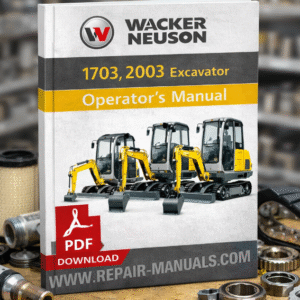 Wacker Neuson 1703 Excavator Operator's Manual (2003)