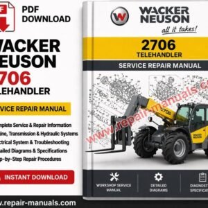 Service Repair Manual for Wacker Neuson 2706 Telehandler