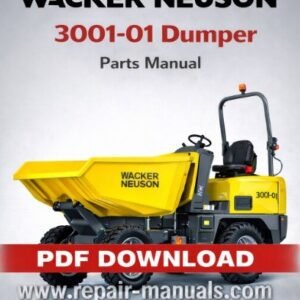 Wacker Neuson 3001-01 Dumper Parts Manual
