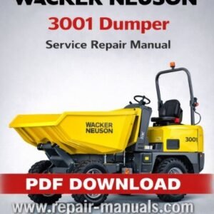 Service Repair Manual for Wacker Neuson 3001 Dumper