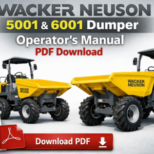 Cover of the Wacker Neuson 5001 and 6001 Dumper Operator's Manual