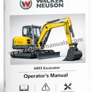 Wacker Neuson 6003 Excavator Operator's Manual