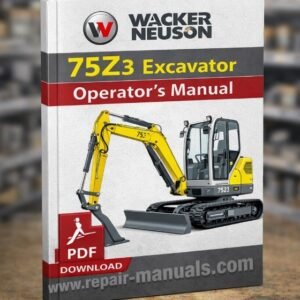 Operator's Manual for Wacker Neuson 75z3 Excavator