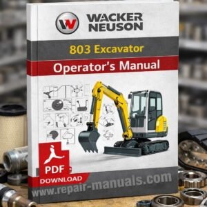 Wacker Neuson 803 Excavator Operator's Manual