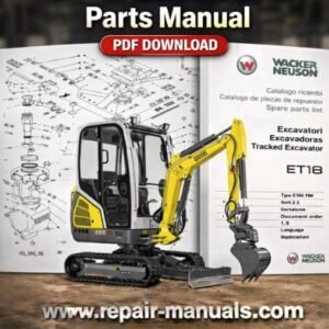 Parts manual for Wacker Neuson ET18 Excavator