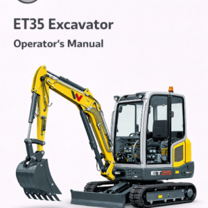 Wacker Neuson ET35 Excavator Operator's Manual