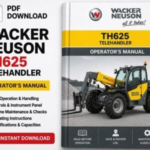 Operator's Manual for Wacker Neuson TH625 Telehandler