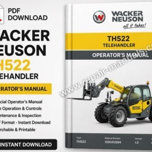 Operator's Manual for Wacker Neuson TH522 Telehandler