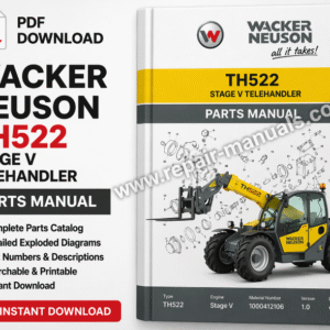 Parts manual for Wacker Neuson TH522 StageV Telehandler