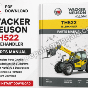 Parts manual for Wacker Neuson TH522 Telehandler