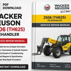Service Repair Manual for Wacker Neuson 2506 (TH625) Telehandler