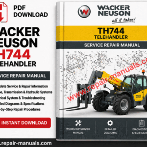 Service Repair Manual for Wacker Neuson TH744 Telehandler