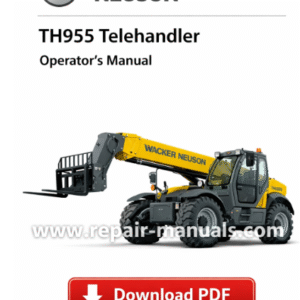 Wacker Neuson TH955 Telehandler Operator's Manual