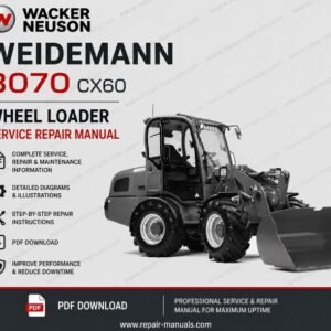 Service repair manual for Wacker Neuson Weidemann 3070 CX60 Wheel Loader